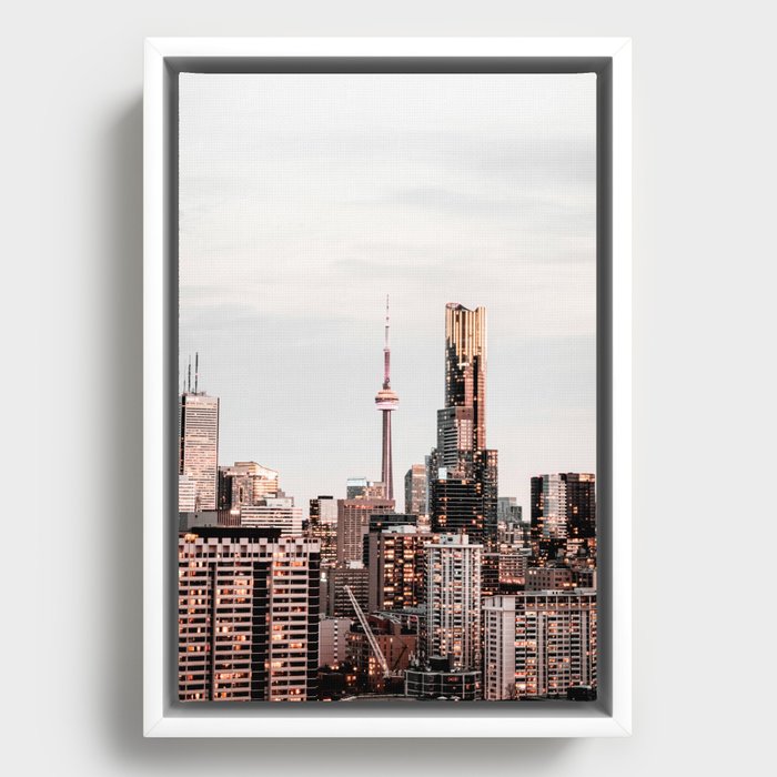 Canada Toronto Skyline Framed Canvas