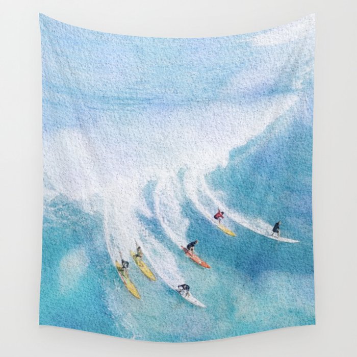 Surf Wall Tapestry by Zera Prints Society6