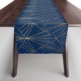 Navy Blue Art Deco - Large Scale Table Runner
