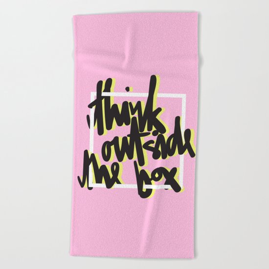 Think Outside The Box Beach Towel
