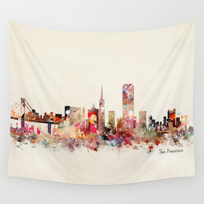 San Francisco city Wall Tapestry by bri.buckley  Society6