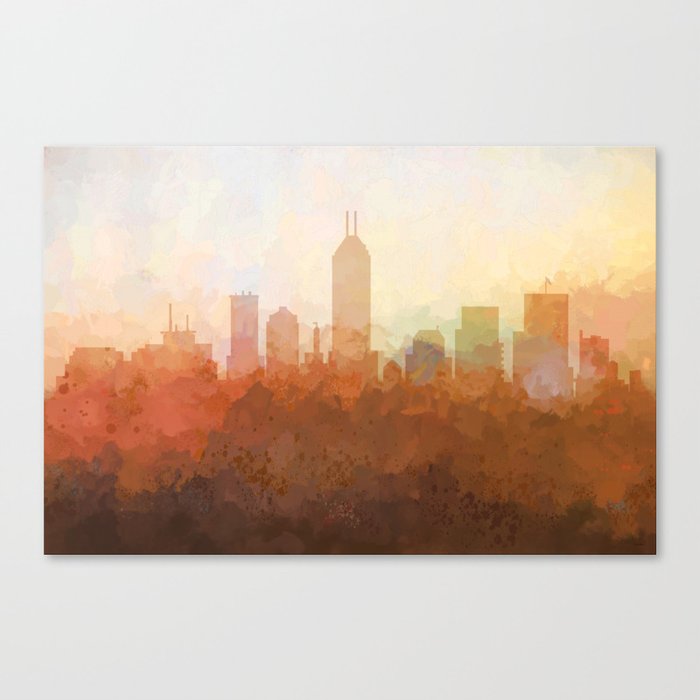 Indianapolis Skyline - In the Clouds Canvas Print