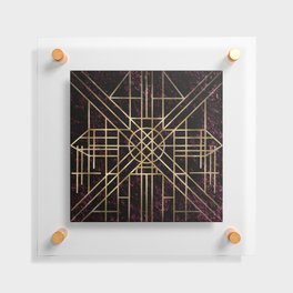 Art Deco design - velvet geo IV Floating Acrylic Print