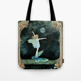 Bubble Romp ~ Altered Ida Rentoul Outhwaite Fairy in Vintage Frame  Tote Bag