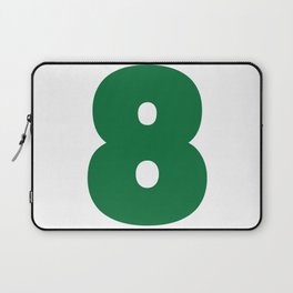 8 (Olive & White Number) Laptop Sleeve