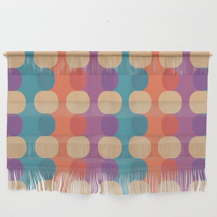 Colorful Retro Geometric Abstract Bead Pattern 721 Wall Hanging
