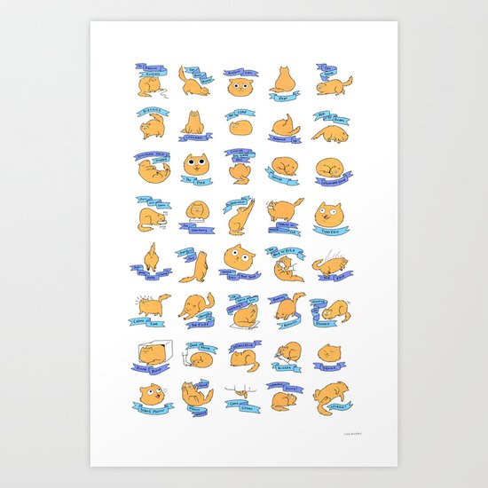CAT MOVES Art Print