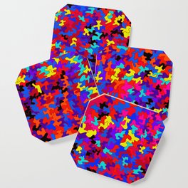 puzzle in colors and black Coaster