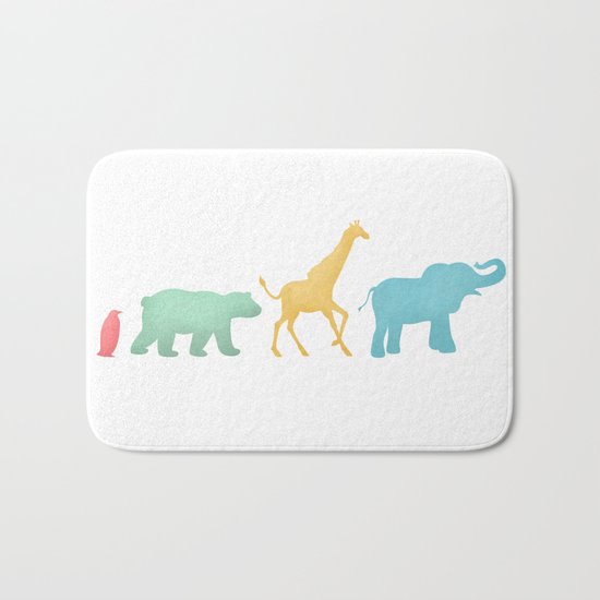 Baby Animal Silhouettes Bath Mat