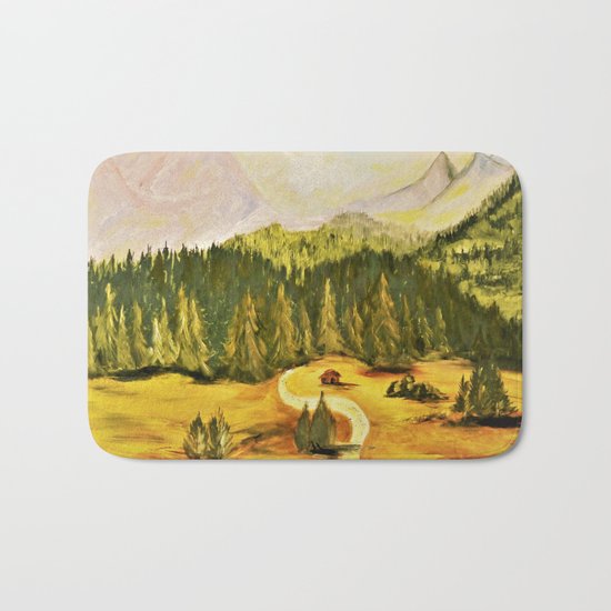 austrian mountains Bath Mat