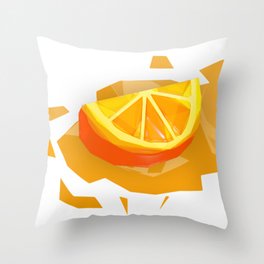 Orange Slice Throw Pillow
