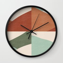 Deconstructed abstract calm landscape Wall Clock