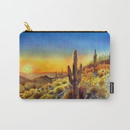 Arizona's Sunset Carry-All Pouch | Painting, Nature, Landscape 