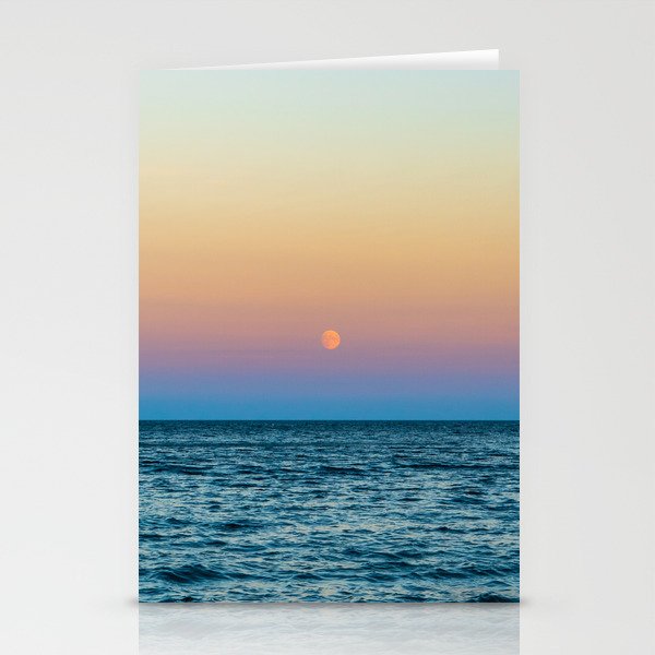 Moon Over Lake Superior | Sunset on the North Shore | Nature Photography Stationery Cards