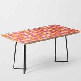 Symmetry Geometric Composition 727 Orange Beige and Magenta Coffee Table