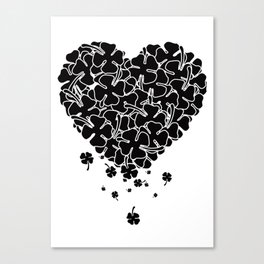 Black Clover Heart Canvas Print