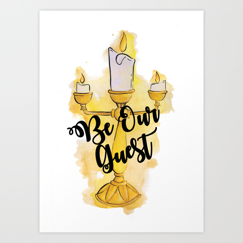 Be Our Guest Art Print By Cloee Scribbles Society6 Be Our Guest Art Print By Cloee Scribbles Society6