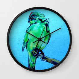 Kakariki - The NZ Red-Crowned Parakeet Wall Clock