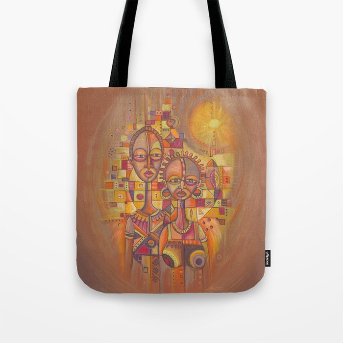 The Couple II painting from Africa Tote Bag