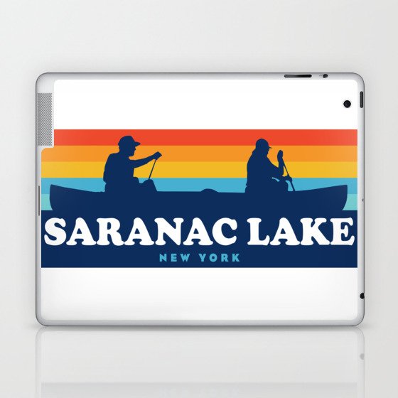 Saranac Lake New York Canoe Laptop & iPad Skin