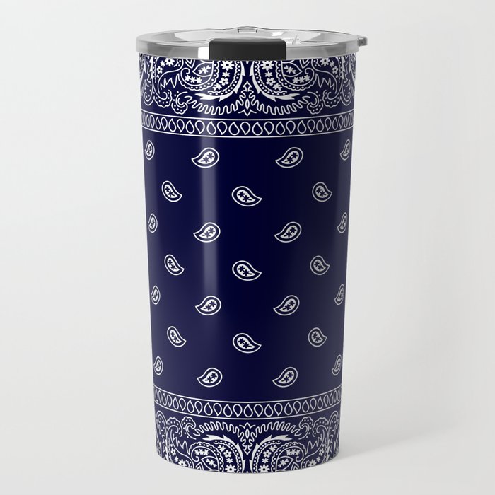 Bandana - Navy Blue - Southwestern Travel Mug