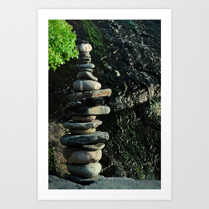 Zen Stones in Southwest Alentejo Art Print