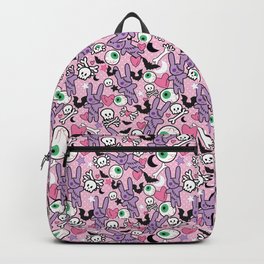 Pastel Goth Bunny Eyeball Backpack | Undeadbunny, Pastelpunk, Punkrock, Skulls, Drawing, Purplebunny, Pink, Girly, Spookycute, Punk 