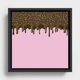 Beautiful Frosting Pattern Design Framed Canvas