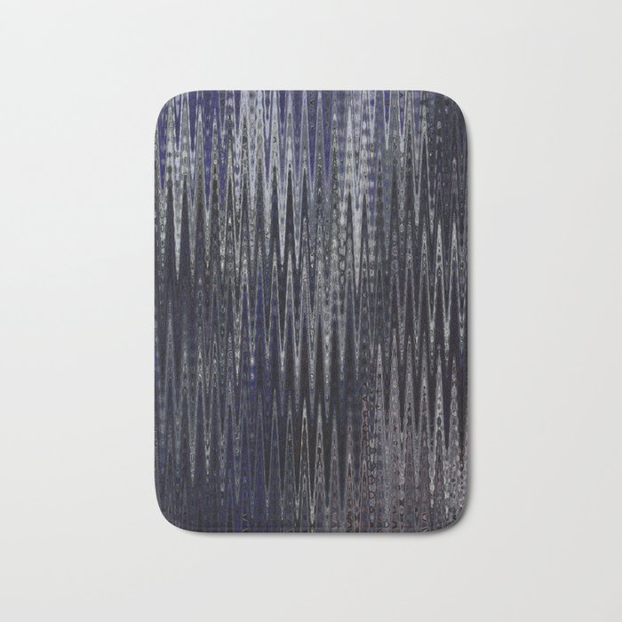 Dark Purple Abstract Line Design Bath Mat