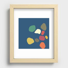 Mid century modern simple stones composition for coral reef 2 Recessed Framed Print