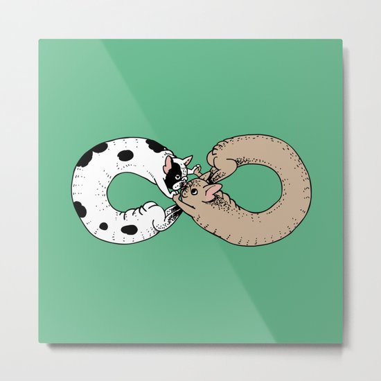 Infinity of Frenchie Metal Print