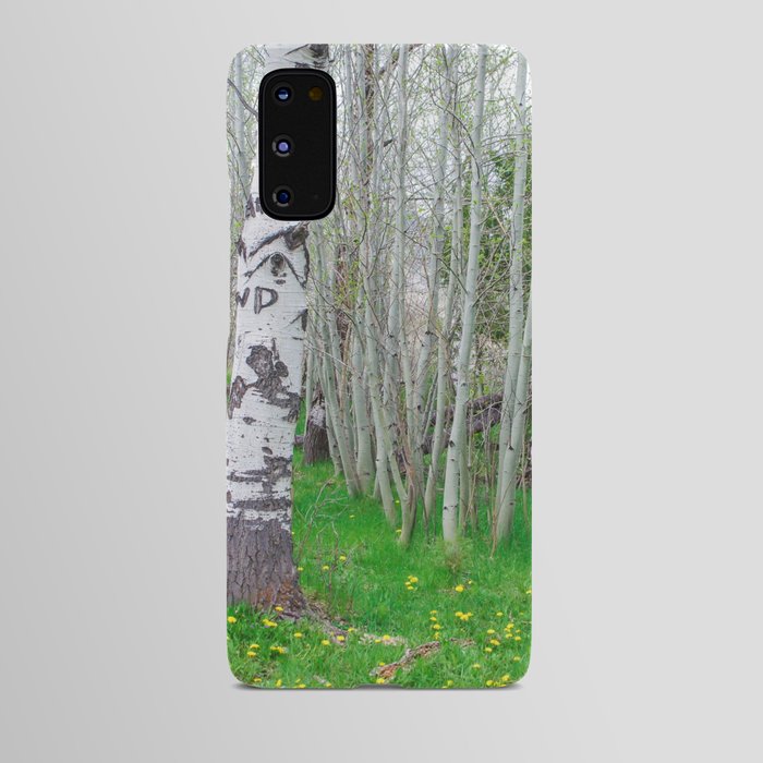 Birch Grove and Wildflowers Android Case