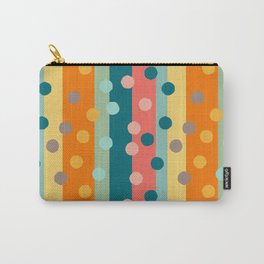 Large Mod Stripes and Wonky Circles Carry-All Pouch