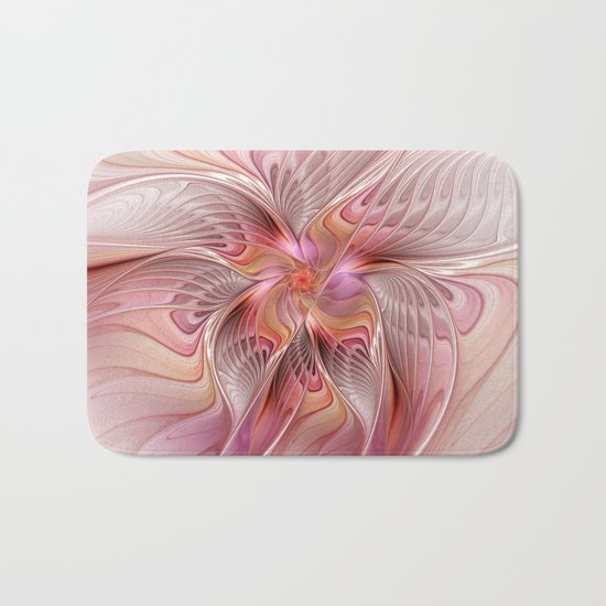 Abstract Butterfly, Fantasy Fractal Bath Mat
