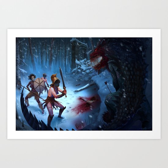 Den of the Ogrelion Art Print