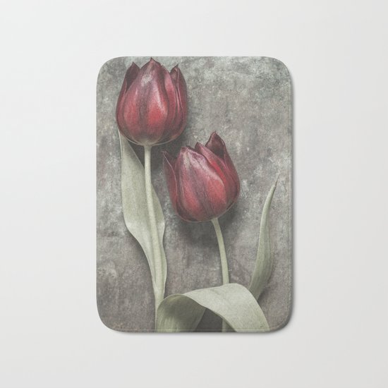 Red Tulips II Bath Mat