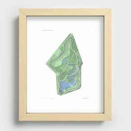 Brooklyn Prospect Park Map (Green) Recessed Framed Print