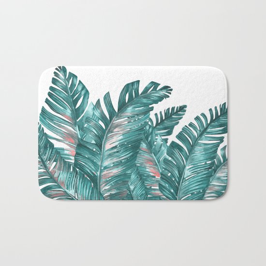 tropical blue Bath Mat