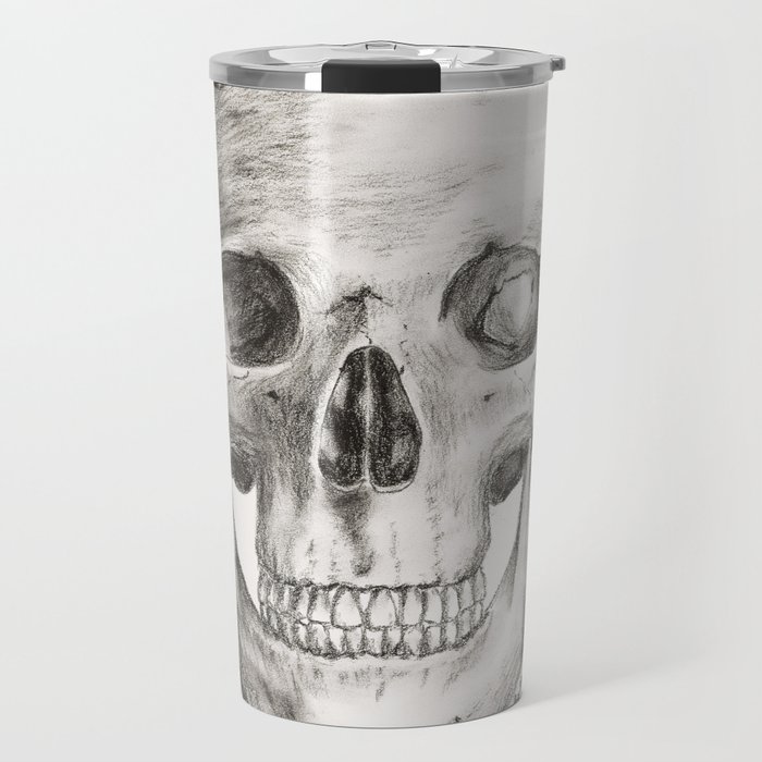 Charcoal Skull Travel Mug