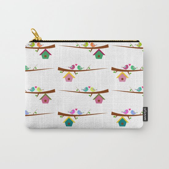 Birds on branches in spring Carry-All Pouch