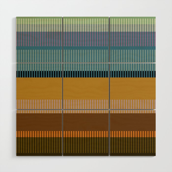 Abstraction_PRIMITIVE_RISING_LINE_COLOR_PATTERN_POP_ART_0330A Wood Wall Art