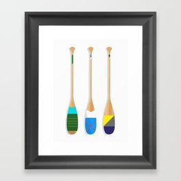 Painted Paddles Framed Art Print