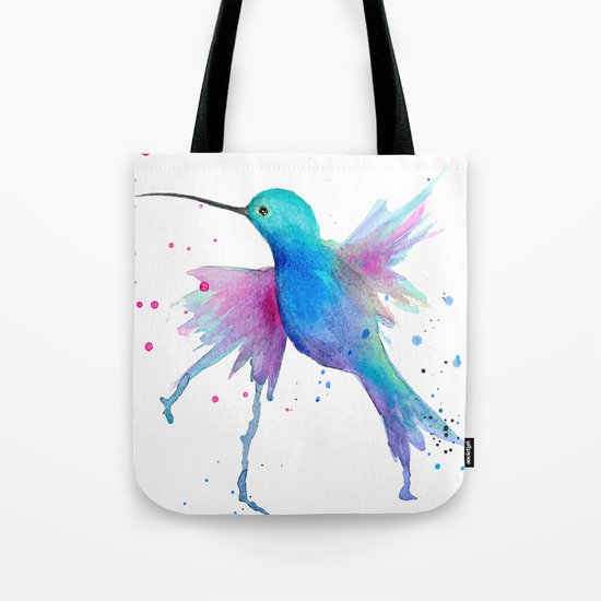 Hummingbird watercolor Tote Bag
