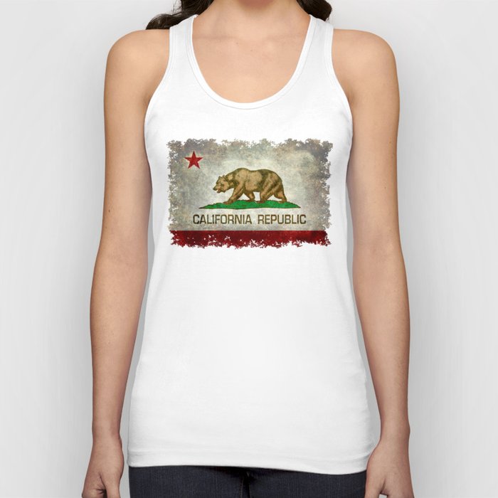 State flag of California in Grunge Tank Top