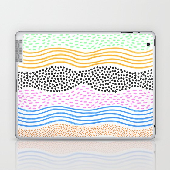 Abstract hand drawn shapes doodle pattern Laptop & iPad Skin