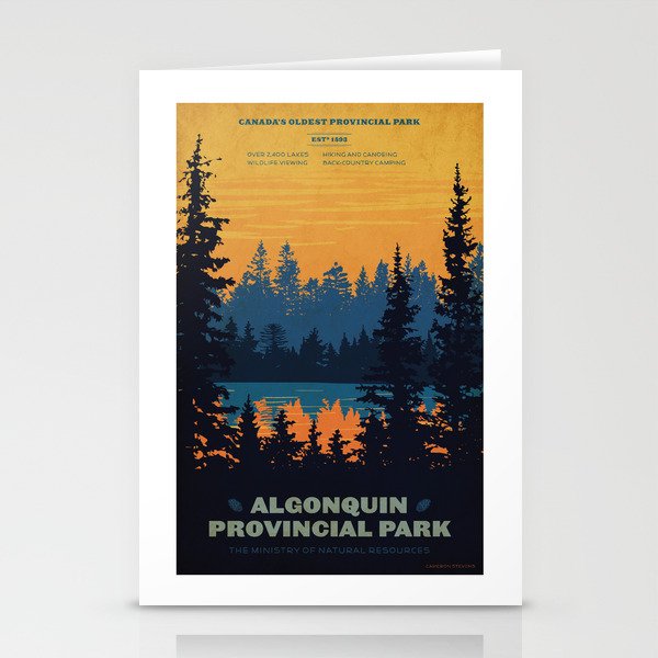 Algonquin Park Poster Stationery Cards