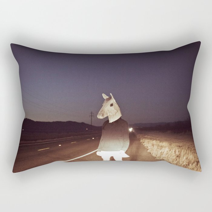 Horse Girl Rectangular Pillow