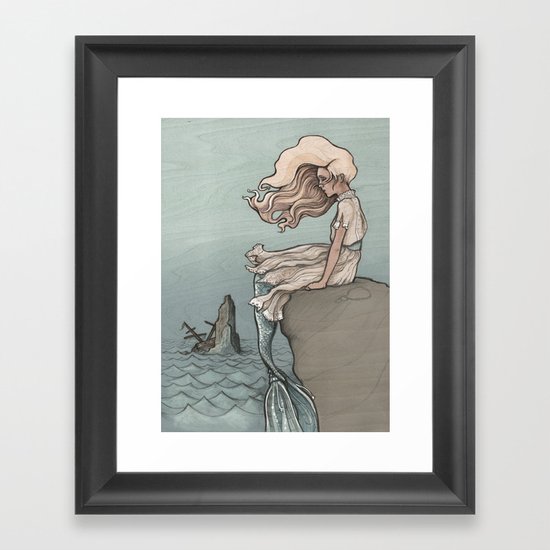 Evolution of a Mermaid Framed Art Print