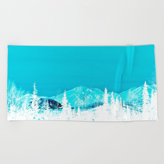 Turquoise Alaska - Pop Art I Beach Towel