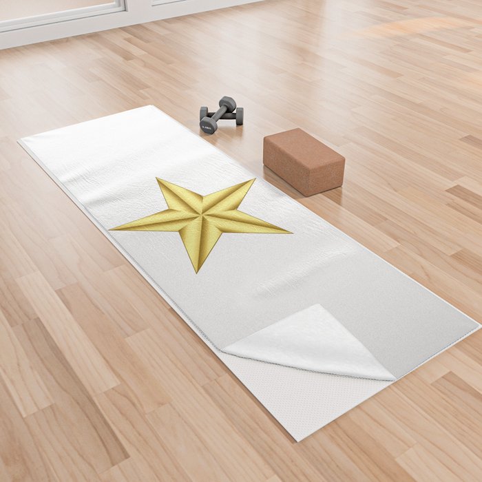 Military General Gold Star Yoga Towel